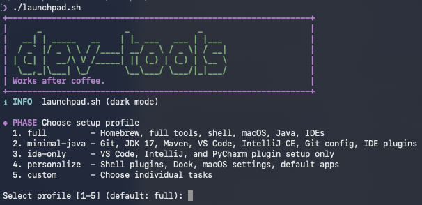 macOS launchpad dark mode