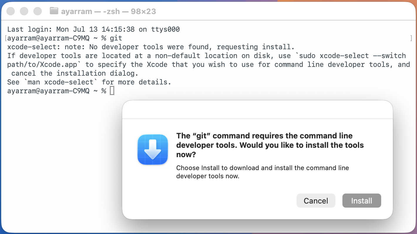 Xcode install